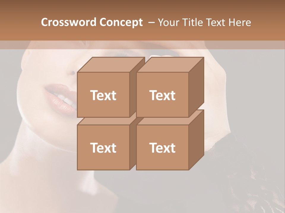 A Woman In A Black Dress Is Holding Her Head PowerPoint Template