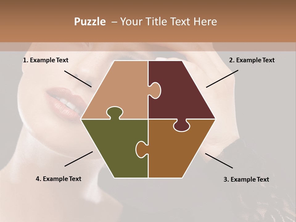 A Woman In A Black Dress Is Holding Her Head PowerPoint Template