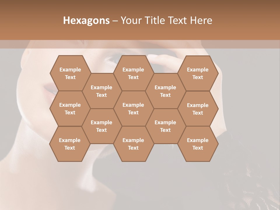 A Woman In A Black Dress Is Holding Her Head PowerPoint Template