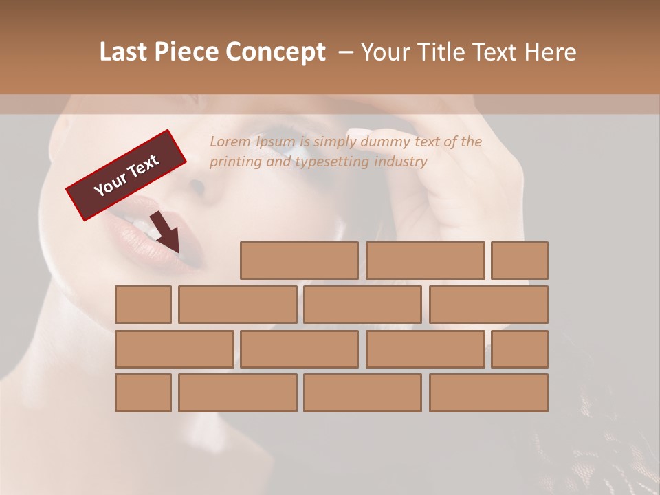 A Woman In A Black Dress Is Holding Her Head PowerPoint Template