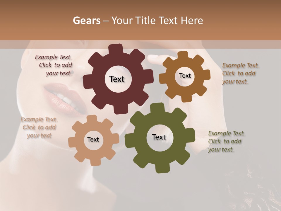 A Woman In A Black Dress Is Holding Her Head PowerPoint Template