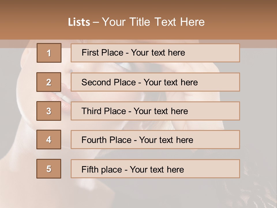 A Woman In A Black Dress Is Holding Her Head PowerPoint Template