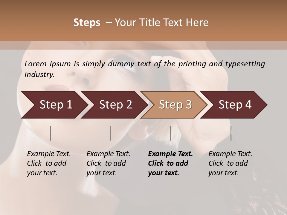 A Woman In A Black Dress Is Holding Her Head PowerPoint Template