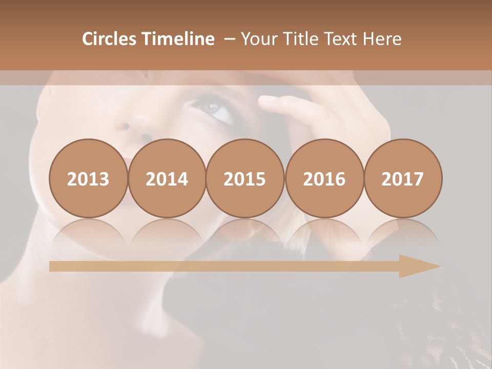 A Woman In A Black Dress Is Holding Her Head PowerPoint Template