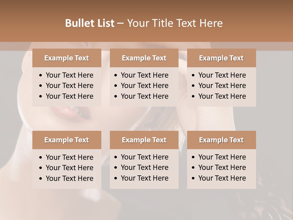 A Woman In A Black Dress Is Holding Her Head PowerPoint Template