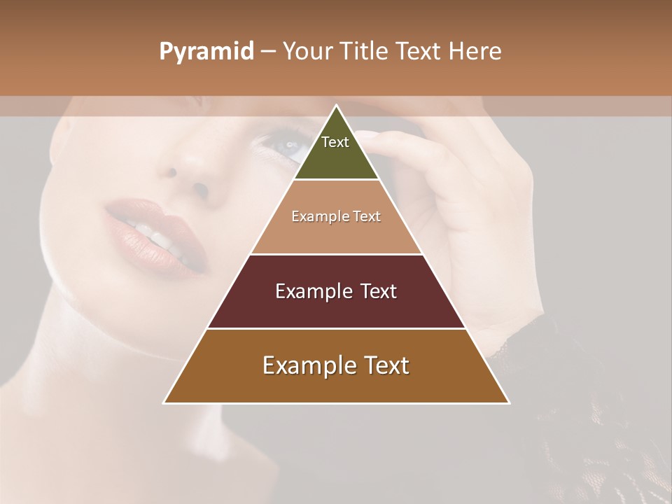 A Woman In A Black Dress Is Holding Her Head PowerPoint Template