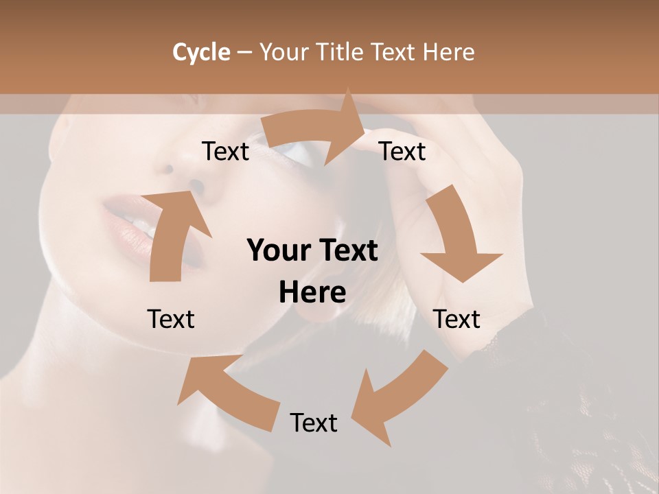 A Woman In A Black Dress Is Holding Her Head PowerPoint Template