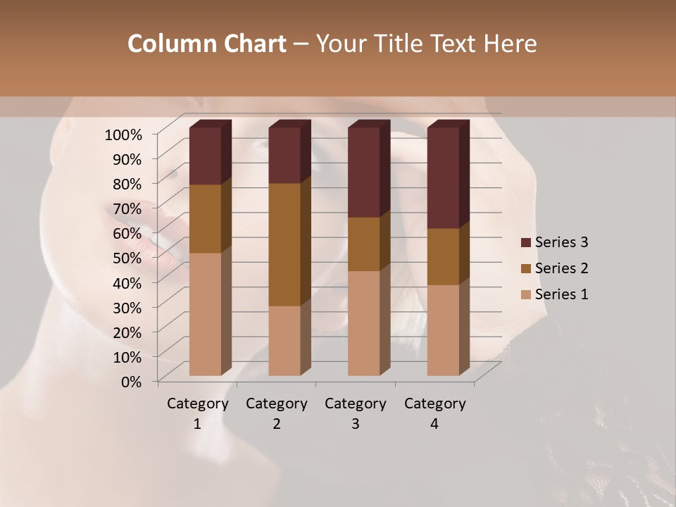 A Woman In A Black Dress Is Holding Her Head PowerPoint Template