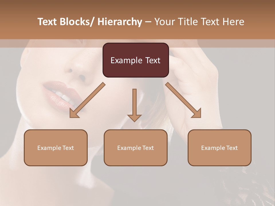 A Woman In A Black Dress Is Holding Her Head PowerPoint Template