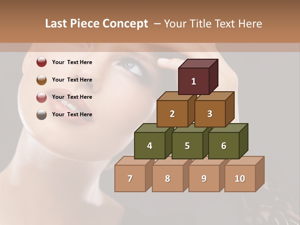 A Woman In A Black Dress Is Holding Her Head PowerPoint Template