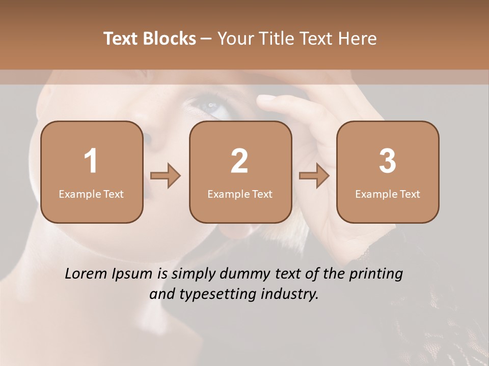 A Woman In A Black Dress Is Holding Her Head PowerPoint Template