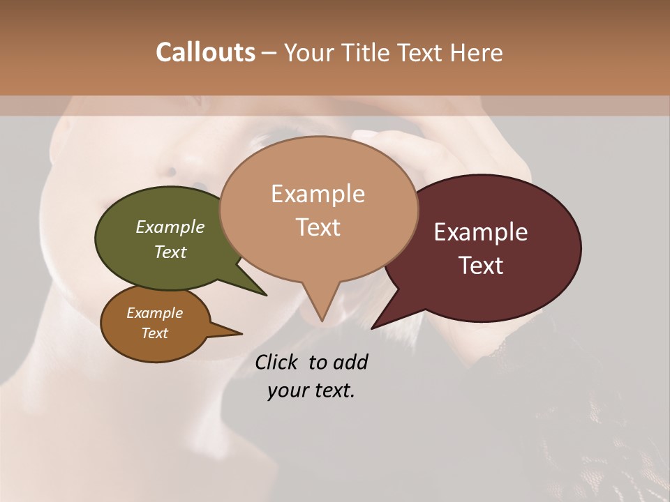 A Woman In A Black Dress Is Holding Her Head PowerPoint Template