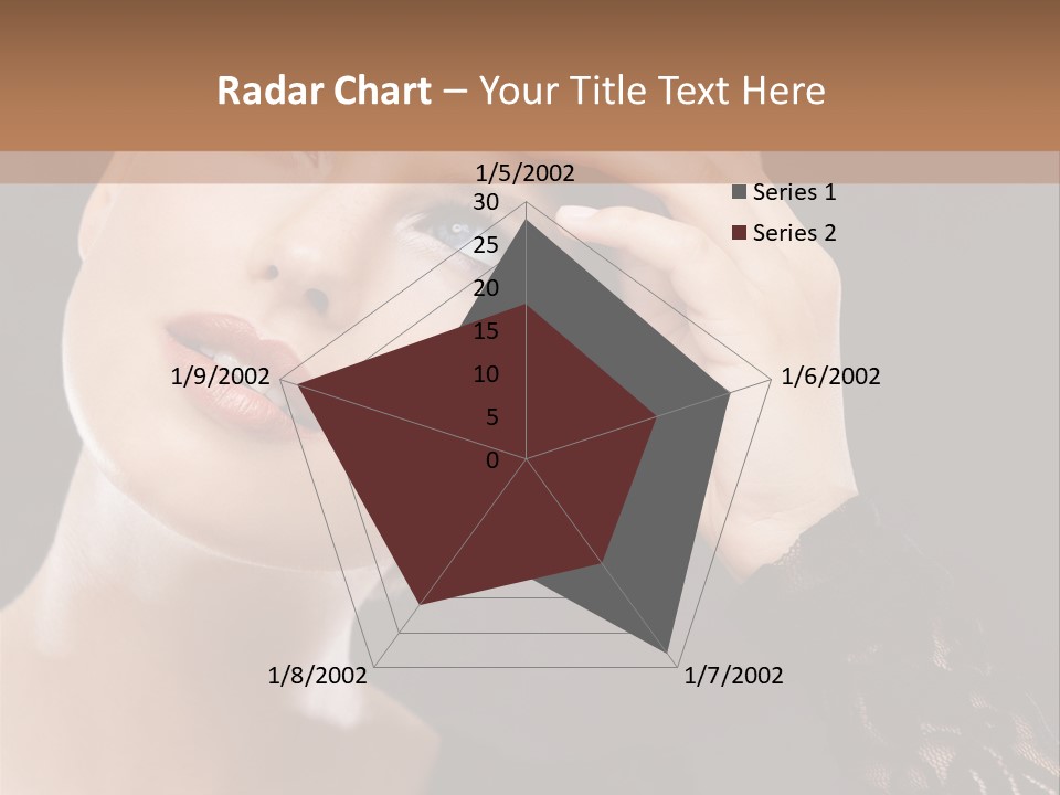 A Woman In A Black Dress Is Holding Her Head PowerPoint Template