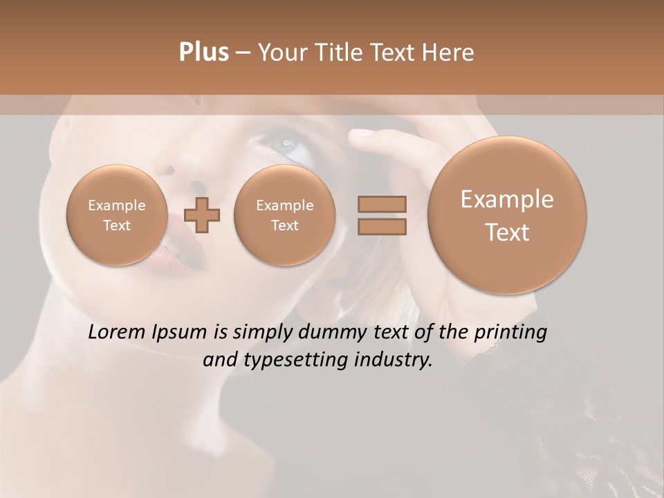 A Woman In A Black Dress Is Holding Her Head PowerPoint Template