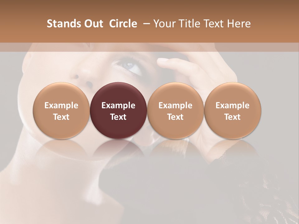 A Woman In A Black Dress Is Holding Her Head PowerPoint Template