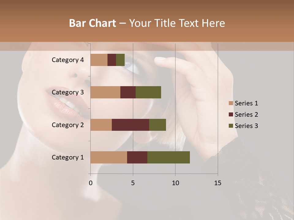 A Woman In A Black Dress Is Holding Her Head PowerPoint Template