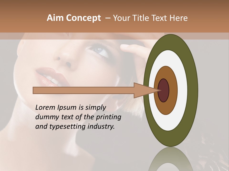 A Woman In A Black Dress Is Holding Her Head PowerPoint Template