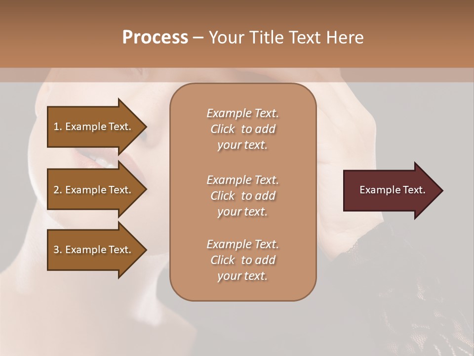 A Woman In A Black Dress Is Holding Her Head PowerPoint Template