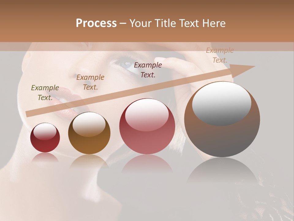 A Woman In A Black Dress Is Holding Her Head PowerPoint Template