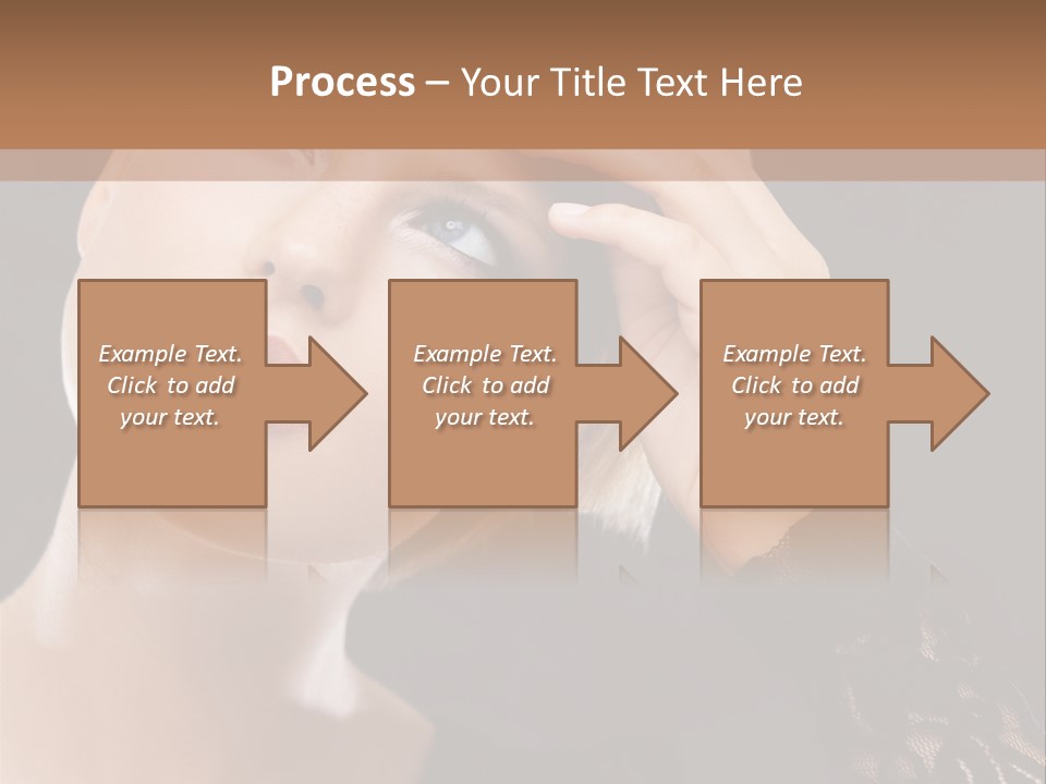 A Woman In A Black Dress Is Holding Her Head PowerPoint Template