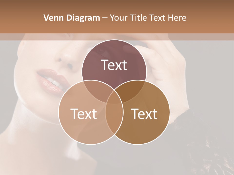 A Woman In A Black Dress Is Holding Her Head PowerPoint Template