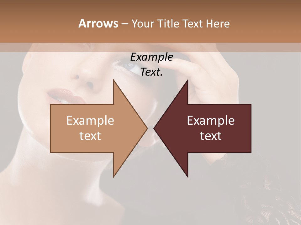 A Woman In A Black Dress Is Holding Her Head PowerPoint Template