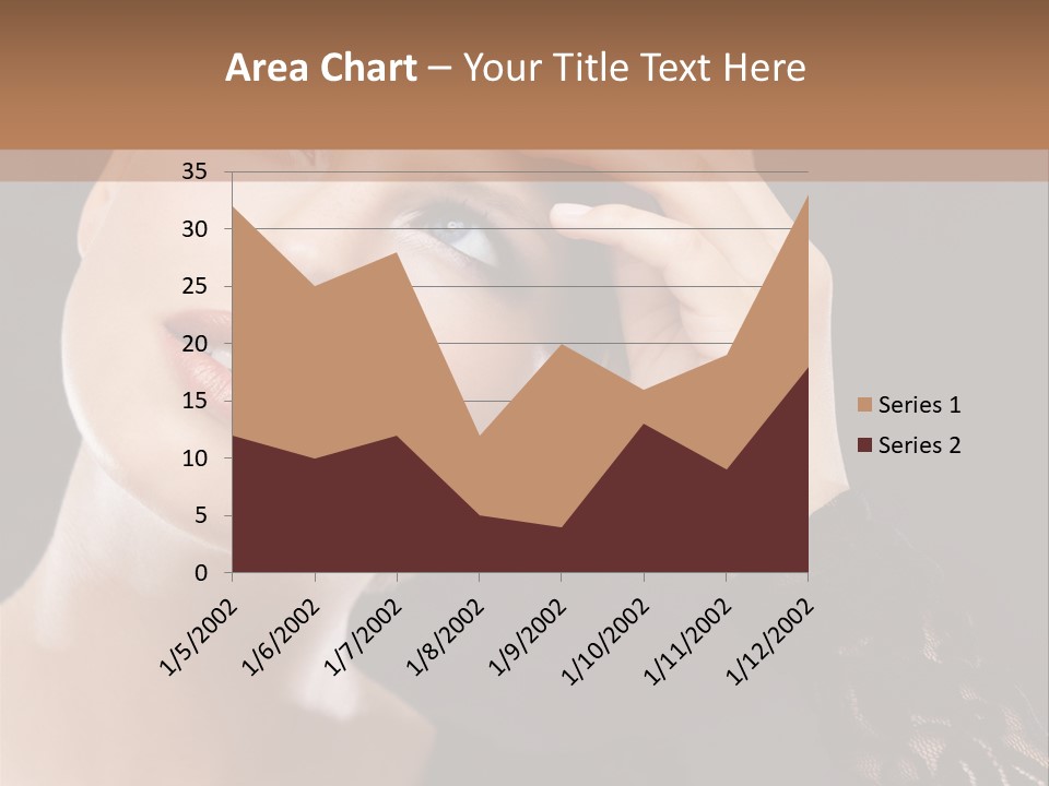 A Woman In A Black Dress Is Holding Her Head PowerPoint Template