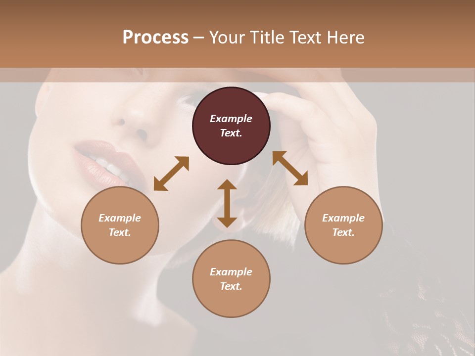 A Woman In A Black Dress Is Holding Her Head PowerPoint Template