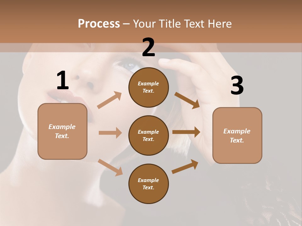 A Woman In A Black Dress Is Holding Her Head PowerPoint Template