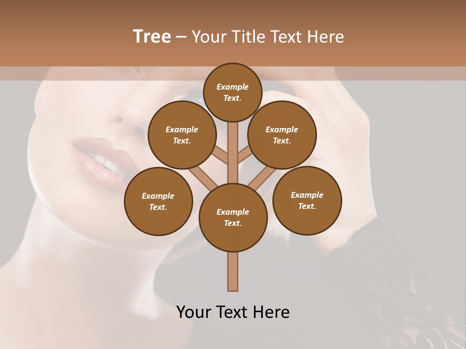 A Woman In A Black Dress Is Holding Her Head PowerPoint Template