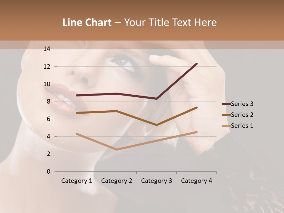 A Woman In A Black Dress Is Holding Her Head PowerPoint Template