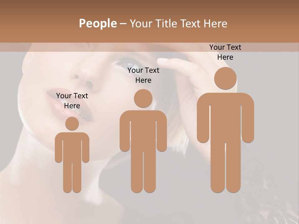 A Woman In A Black Dress Is Holding Her Head PowerPoint Template