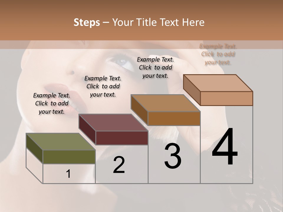A Woman In A Black Dress Is Holding Her Head PowerPoint Template
