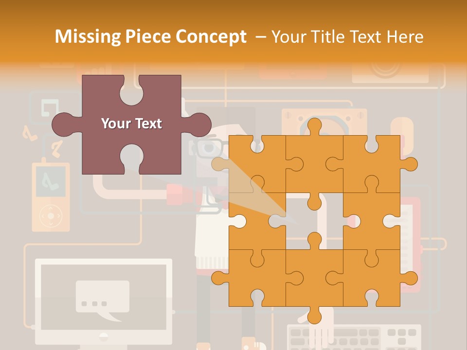 A Man With Glasses Is Standing In Front Of A Computer PowerPoint Template