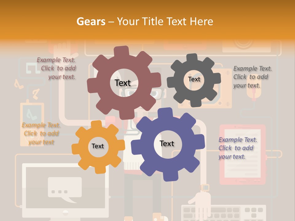 A Man With Glasses Is Standing In Front Of A Computer PowerPoint Template