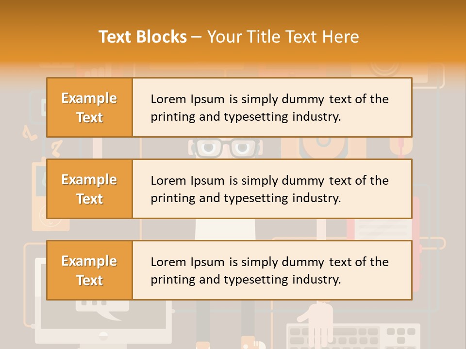 A Man With Glasses Is Standing In Front Of A Computer PowerPoint Template