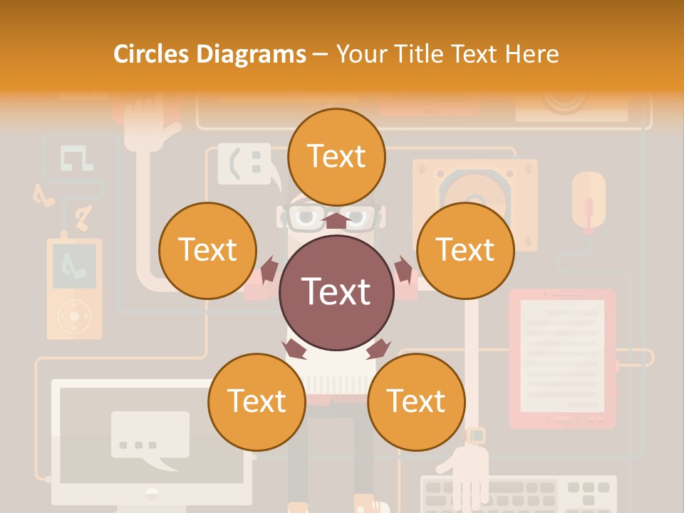 A Man With Glasses Is Standing In Front Of A Computer PowerPoint Template