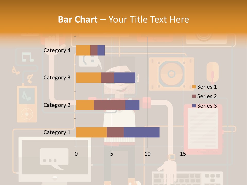 A Man With Glasses Is Standing In Front Of A Computer PowerPoint Template