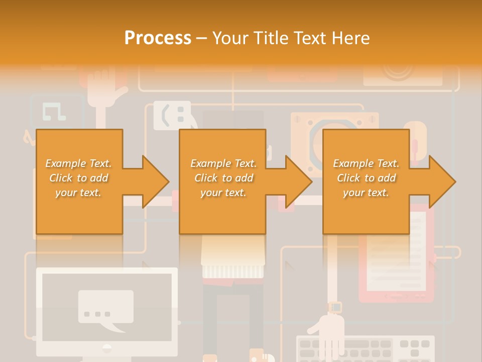 A Man With Glasses Is Standing In Front Of A Computer PowerPoint Template