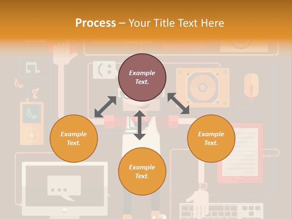 A Man With Glasses Is Standing In Front Of A Computer PowerPoint Template