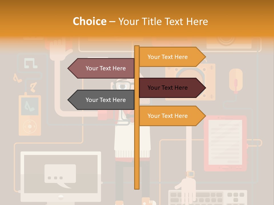 A Man With Glasses Is Standing In Front Of A Computer PowerPoint Template