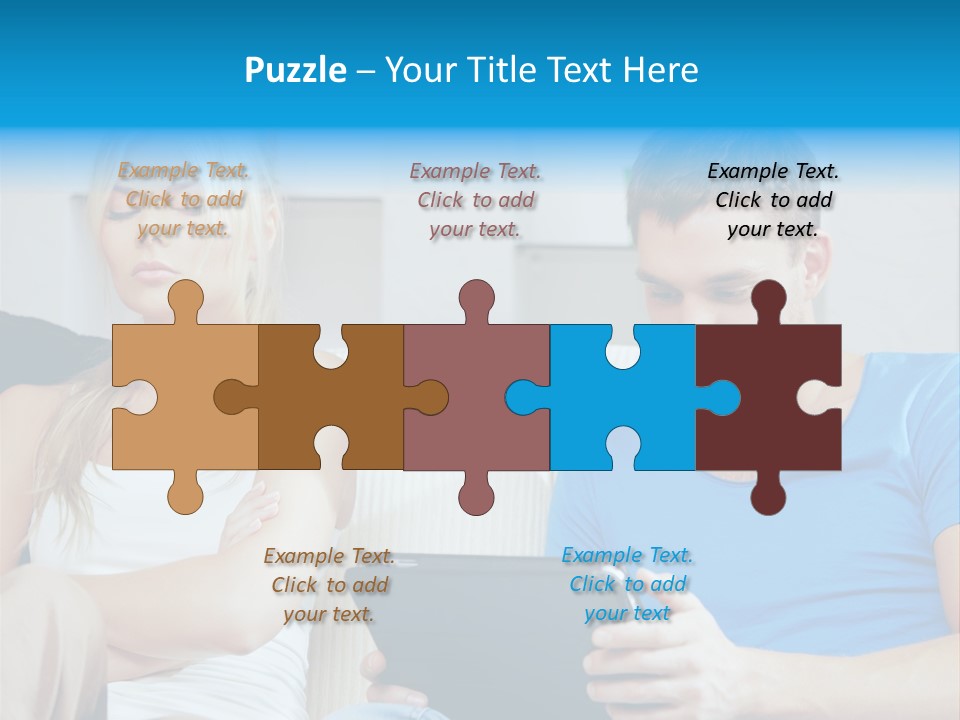 Information Happy Computer PowerPoint Template