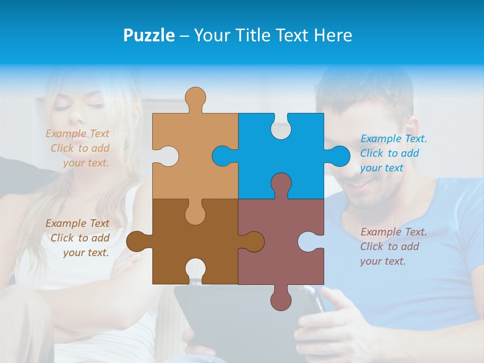 Information Happy Computer PowerPoint Template