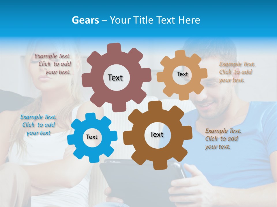 Information Happy Computer PowerPoint Template