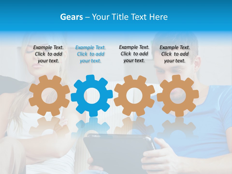 Information Happy Computer PowerPoint Template