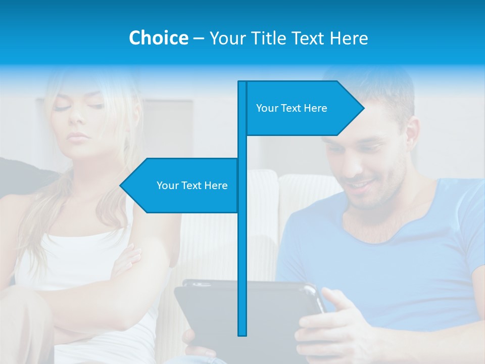 Information Happy Computer PowerPoint Template