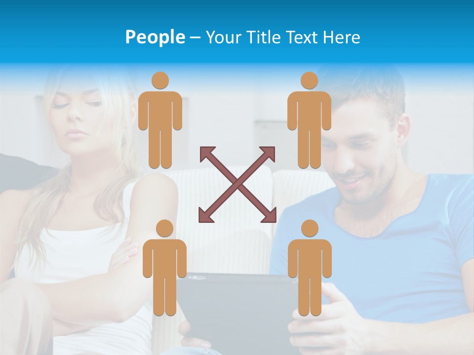 Information Happy Computer PowerPoint Template