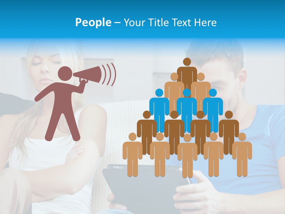 Information Happy Computer PowerPoint Template