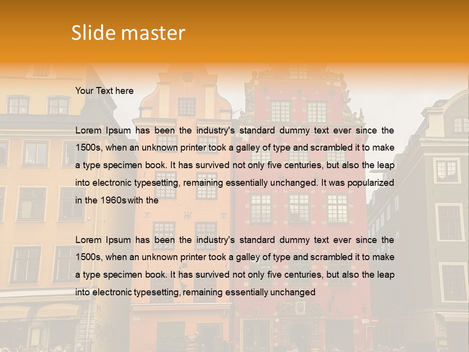 House Shops Lonely PowerPoint Template