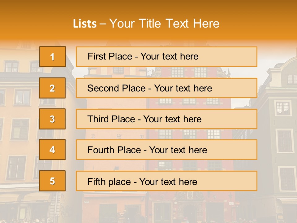 House Shops Lonely PowerPoint Template